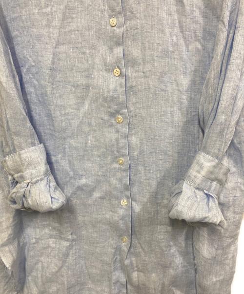finamore（フィナモレ）Finamore (フィナモレ) リネンシャツ ブルー サイズ:38の古着・服飾アイテム
