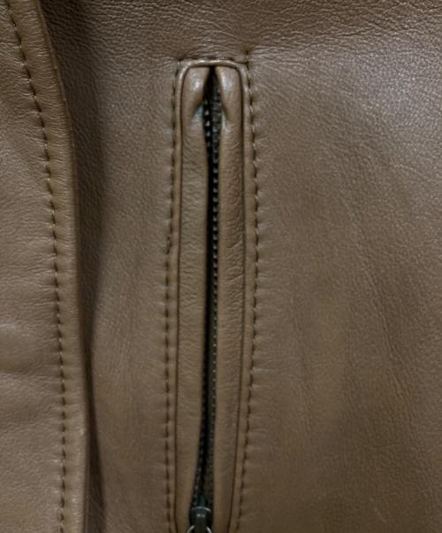 23区（ニジュウサンク）23区 (ニジュウサンク) レザージャケット ブラウン サイズ:SIZE L (UK 40)の古着・服飾アイテム