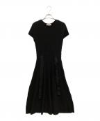 VALENTINO ROMAヴァレンティノ ローマ）の古着「半袖ニットワンピース」｜ブラック