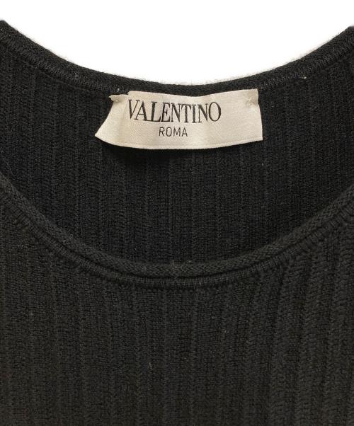 VALENTINO ROMA（ヴァレンティノ ローマ）VALENTINO ROMA (ヴァレンティノ ローマ) 半袖ニットワンピース ブラック サイズ:SIZE Freeの古着・服飾アイテム