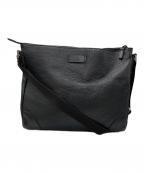 GUCCIグッチ）の古着「レザーショルダーバッグ」｜ブラック