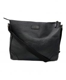 GUCCI（グッチ）の古着「レザーショルダーバッグ」｜ブラック