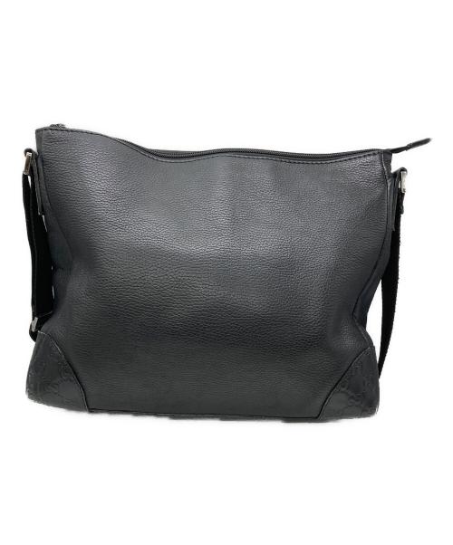 GUCCI（グッチ）GUCCI (グッチ) レザーショルダーバッグ ブラックの古着・服飾アイテム