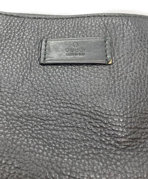 GUCCI（グッチ）GUCCI (グッチ) レザーショルダーバッグ ブラックの古着・服飾アイテム