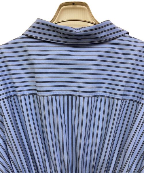 FRAY ID（フレイ アイディー）FRAY ID (フレイ アイディー) ベルト付カシュクールシャツワンピース ブルー サイズ:S 未使用品の古着・服飾アイテム