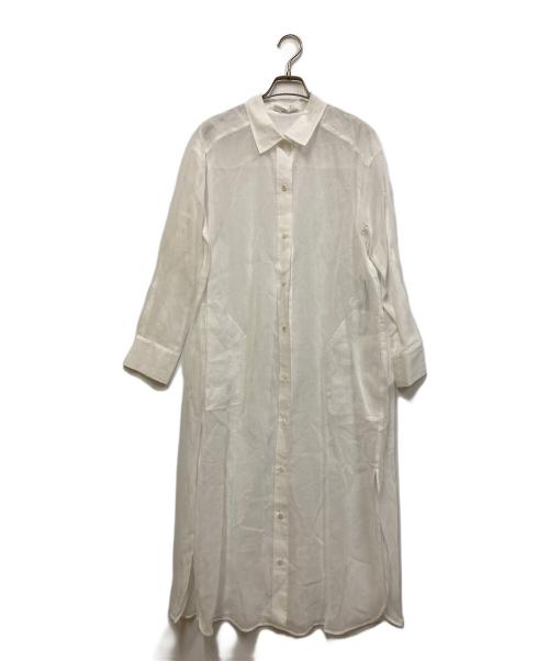 ANAYI（アナイ）ANAYI (アナイ) シアーシャツワンピース ホワイト サイズ:38 未使用品の古着・服飾アイテム