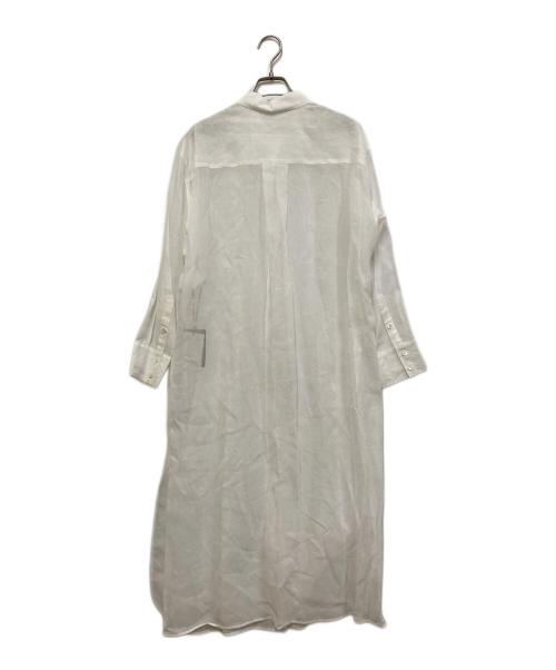 ANAYI（アナイ）ANAYI (アナイ) シアーシャツワンピース ホワイト サイズ:38 未使用品の古着・服飾アイテム