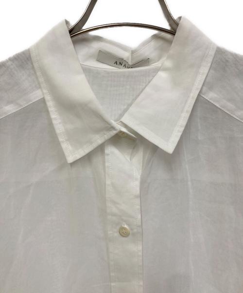 ANAYI（アナイ）ANAYI (アナイ) シアーシャツワンピース ホワイト サイズ:38 未使用品の古着・服飾アイテム