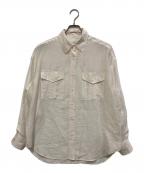 FRAMeWORKフレームワーク）の古着「シアーシルク混ワークシャツ」｜ホワイト