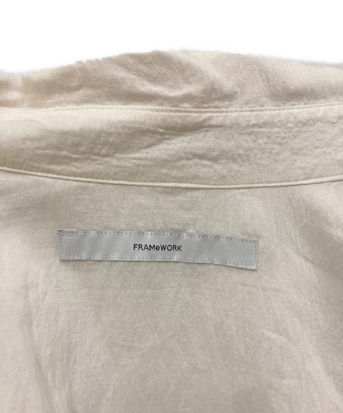 FRAMeWORK（フレームワーク）FRAMeWORK (フレームワーク) シアーシルク混ワークシャツ ホワイト サイズ:FREEの古着・服飾アイテム