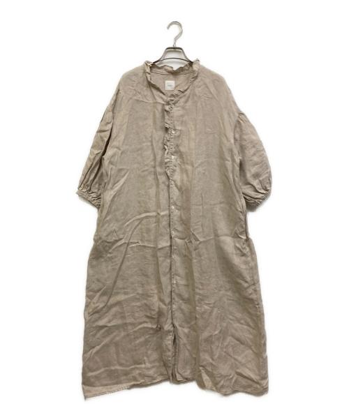 Gauze（ガーゼ）Gauze (ガーゼ) リネンシャツワンピース ベージュ サイズ:Freeの古着・服飾アイテム