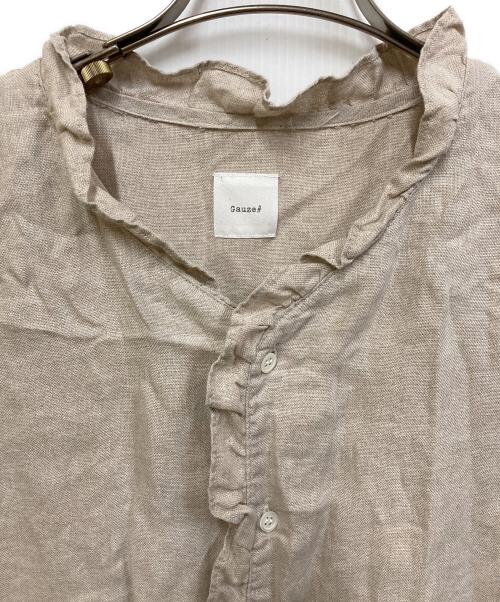 Gauze（ガーゼ）Gauze (ガーゼ) リネンシャツワンピース ベージュ サイズ:Freeの古着・服飾アイテム