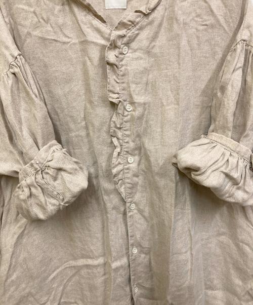 Gauze（ガーゼ）Gauze (ガーゼ) リネンシャツワンピース ベージュ サイズ:Freeの古着・服飾アイテム