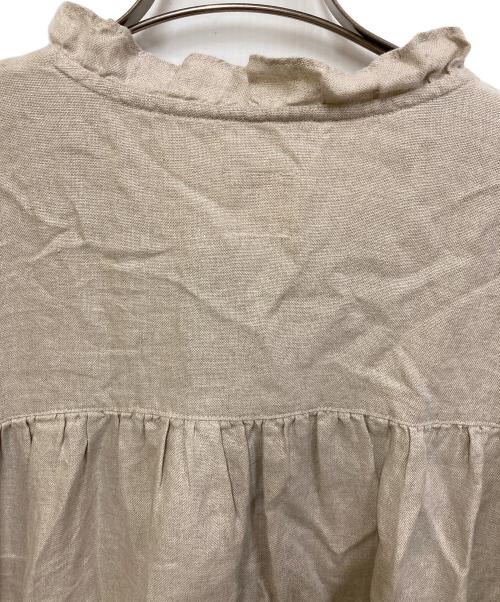 Gauze（ガーゼ）Gauze (ガーゼ) リネンシャツワンピース ベージュ サイズ:Freeの古着・服飾アイテム