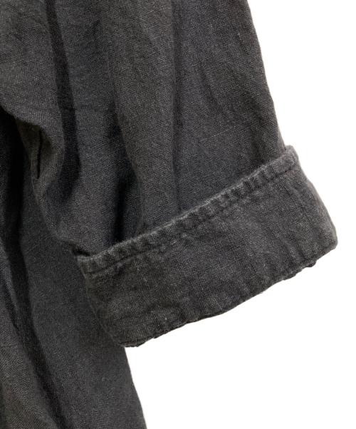 maison de soil（メゾンドソイル）maison de soil (メゾンドソイル) ピンタックリネンシャツワンピース ブラック サイズ:2の古着・服飾アイテム