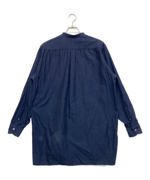 COMOLI（コモリ）COMOLI (コモリ) コットンネル バンドカラーシャツ ネイビー サイズ:SIZE ２の古着・服飾アイテム