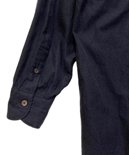 COMOLI（コモリ）COMOLI (コモリ) コットンネル バンドカラーシャツ ネイビー サイズ:SIZE ２の古着・服飾アイテム