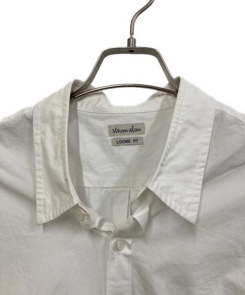 STEVEN ALAN（スティーブンアラン）STEVEN ALAN (スティーブンアラン) COTTON TYPEWRITER REVERSE SEAM SHORT SLEEVE SHIRT ホワイト サイズ:SIZE Lの古着・服飾アイテム