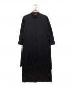 AURALEEオーラリー）の古着「ハイゲージダブルクロスロングシャツドレス」｜ブラック