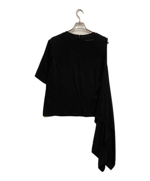 MM6 Maison Margiela（エムエムシックスメゾンマルジェラ）MM6 Maison Margiela (エムエムシックスメゾンマルジェラ) アシンメトリートップス ブラック サイズ:40の古着・服飾アイテム