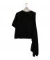 MM6 Maison Margiela（エムエムシックスメゾンマルジェラ）の古着「アシンメトリートップス」｜ブラック