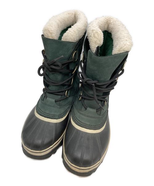 CARIBOU（カリブー）CARIBOU (カリブー) スノーブーツ ブラック×グリーン サイズ:SIZE 24cmの古着・服飾アイテム