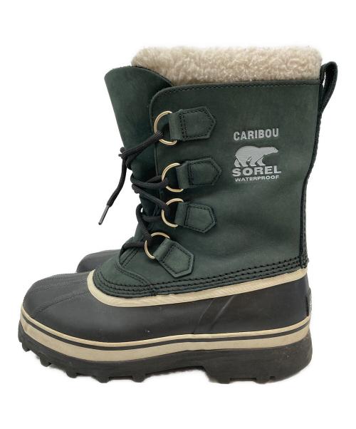 CARIBOU（カリブー）CARIBOU (カリブー) スノーブーツ ブラック×グリーン サイズ:SIZE 24cmの古着・服飾アイテム