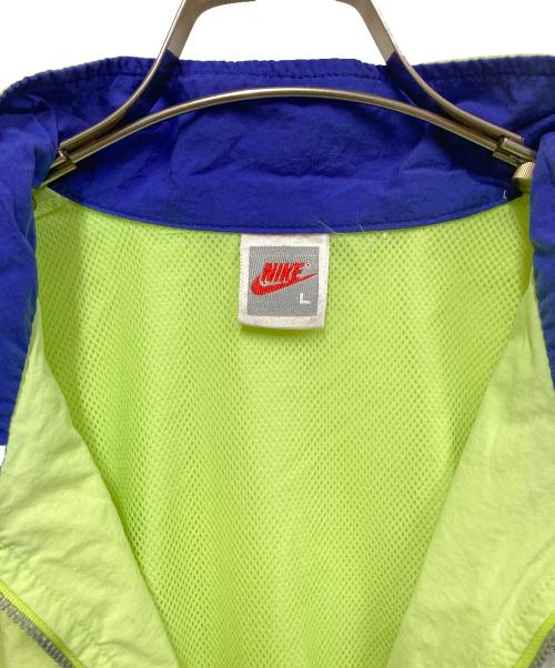 NIKE（ナイキ）NIKE (ナイキ) 90’Sナイロンプルオーバー ブルー×ライトグリーン サイズ:Lの古着・服飾アイテム