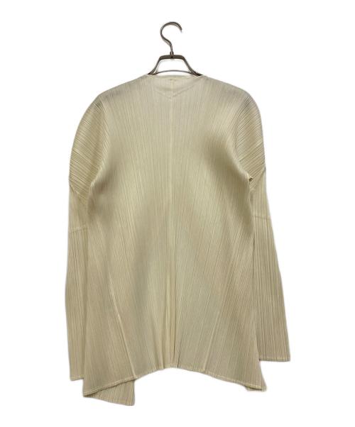PLEATS PLEASE（プリーツプリーズ）PLEATS PLEASE (プリーツプリーズ) プリーツカーディガン アイボリー サイズ:表記なしの古着・服飾アイテム