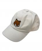 maison kitsuneメゾンキツネ）の古着「刺繍キャップ」｜ホワイト