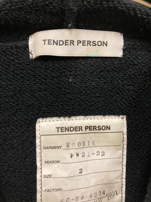 TENDER PERSON（テンダ―パーソン）TENDER PERSON (テンダ―パーソン) GATSYO HOODIE パーカー ブラック サイズ:SIZE 2の古着・服飾アイテム