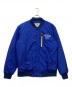 AVIREXアヴィレックス）の古着「THERMO NYLON STADIUM JACKET」｜ブルー