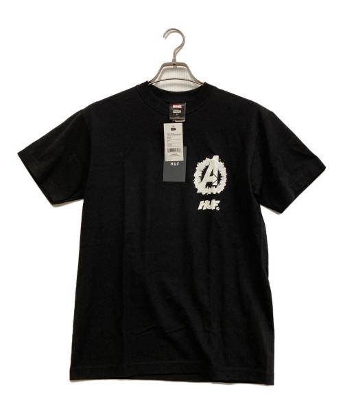 MARVEL（マーベル）MARVEL (マーベル) HUF (ハフ) COSMIC ASSEMBLAGE TEE ブラック サイズ:S 未使用品の古着・服飾アイテム