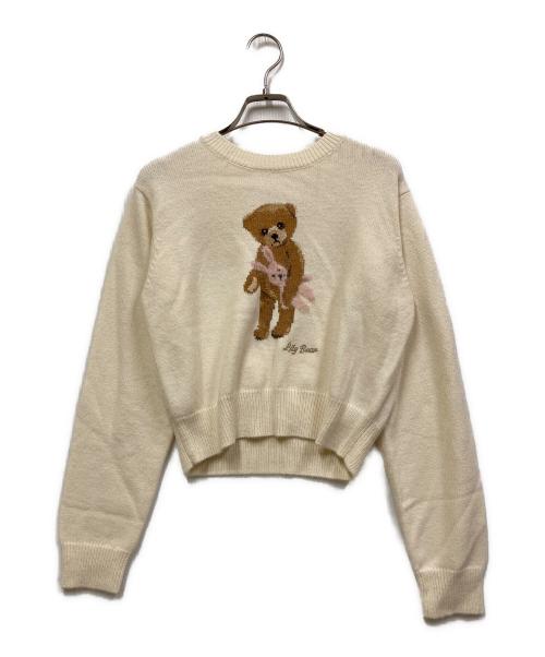 Lily Brown（リリーブラウン）Lily Brown (リリーブラウン) Lily Bear プルオーバー ホワイト サイズ:SIZE Freeの古着・服飾アイテム