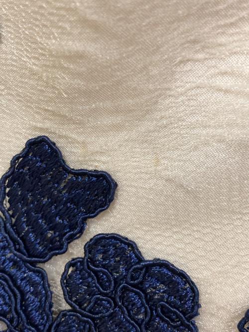 Diagram（ダイアグラム）Diagram (ダイアグラム) コードチュール刺繍タイトワンピース ベージュ サイズ:SIZE S (34)の古着・服飾アイテム