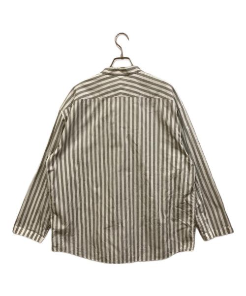 HERMES（エルメス）HERMES (エルメス) セリエボタンノーカラーシャツ グレー サイズ:40の古着・服飾アイテム