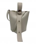 LOEWEロエベ）の古着「PEBBLE BUCKET BAG MINI」｜ホワイト