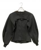 UNITED TOKYOユナイテッドトーキョー）の古着「フロントスリットレイヤードトップス」｜ブラック