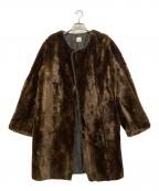 6(ROKU) BEAUTY&YOUTHロク ビューティーアンドユース）の古着「フェイクファーコート」｜ブラウン