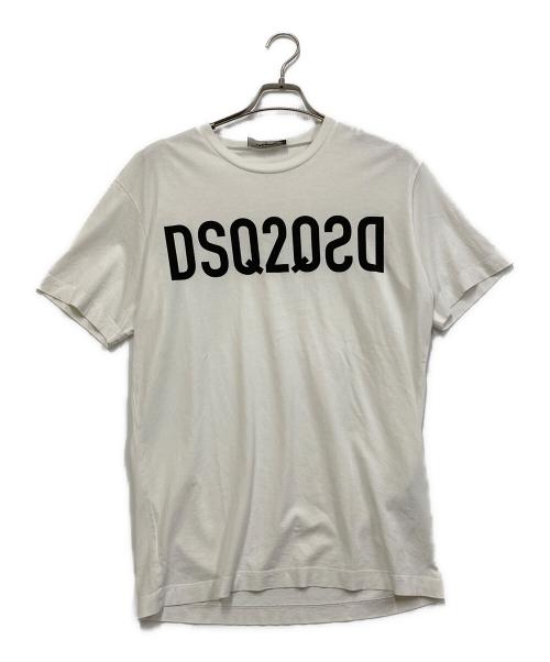 DSQUARED2（ディースクエアード）DSQUARED2 (ディースクエアード) クールネックロゴT ホワイト サイズ:SIZE Mの古着・服飾アイテム