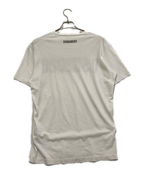 DSQUARED2（ディースクエアード）DSQUARED2 (ディースクエアード) クールネックロゴT ホワイト サイズ:SIZE Mの古着・服飾アイテム