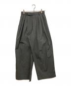 BEAUTY&YOUTH UNITED ARROWSビューティーアンドユースユナイテッドアローズ）の古着「コットンナイロンワイドタックパンツ」｜グレー