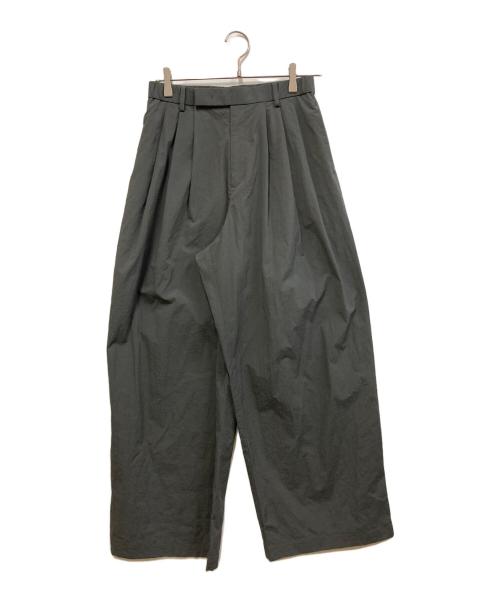 BEAUTY&YOUTH UNITED ARROWS（ビューティーアンドユースユナイテッドアローズ）BEAUTY&YOUTH UNITED ARROWS (ビューティーアンドユースユナイテッドアローズ) コットンナイロンワイドタックパンツ グレー サイズ:SIZE Lの古着・服飾アイテム