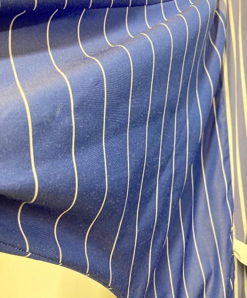 ROSE BUD（ローズバッド）ROSE BUD (ローズバッド) OKIRAKU (オキラク) ランダムストライプ ドッキング シャツワンピース スカイブルー サイズ:FREEの古着・服飾アイテム