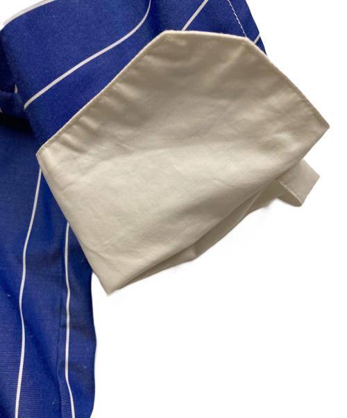 ROSE BUD（ローズバッド）ROSE BUD (ローズバッド) OKIRAKU (オキラク) ランダムストライプ ドッキング シャツワンピース スカイブルー サイズ:FREEの古着・服飾アイテム