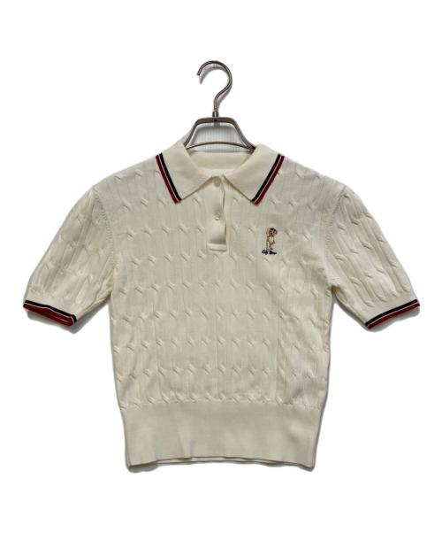 Lily Brown（リリーブラウン）Lily Brown (リリーブラウン) Lily Bearポロニットプルオーバー ホワイト サイズ:FREEの古着・服飾アイテム