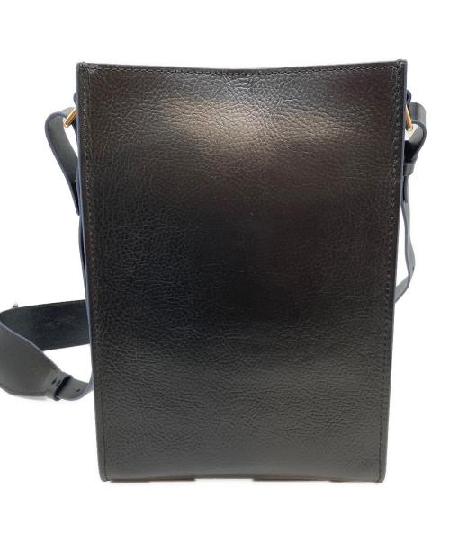 +J（プラスジェイ）+J (プラスジェイ) レザーショルダーバッグ ブラック サイズ:表記なしの古着・服飾アイテム
