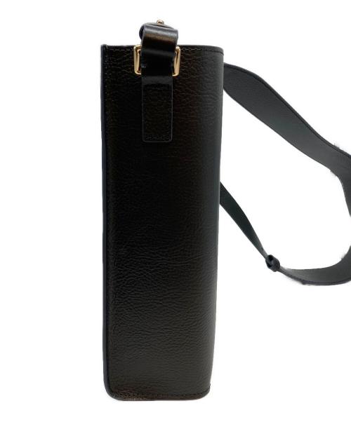 +J（プラスジェイ）+J (プラスジェイ) レザーショルダーバッグ ブラック サイズ:表記なしの古着・服飾アイテム