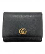 GUCCIグッチ）の古着「GGマーモント3つ折り財布」｜ブラック