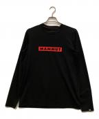MAMMUTマムート）の古着「ロゴ プリント ロングスリーブ Tシャツ アジアンフィット」｜ブラック